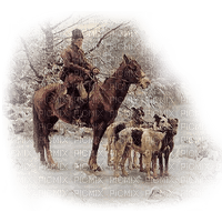 invierno   hombre perros  dubravka4 - PNG gratuit