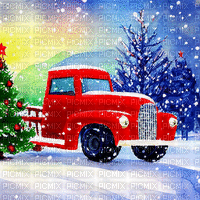 kikkapink vintage background car christmas - GIF animasi gratis