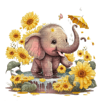 loly33 éléphant aquarelle - ücretsiz png