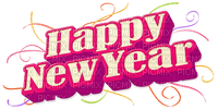 Happy new year text Bb2 - безплатен png