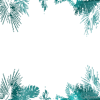 soave frame animated leaves tropical palm summer - 免费动画 GIF