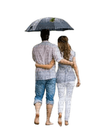 couple,rain - nemokama png