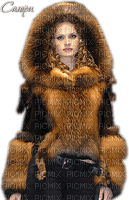 Woman. Fur coat. Leila - gratis png