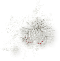 deco winter leaves ice white red kikkapink - 無料png