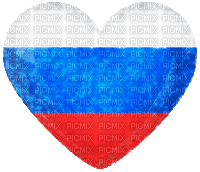 rusia flag heart - GIF เคลื่อนไหวฟรี