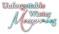 soave text winter memories pink teal - PNG gratuit