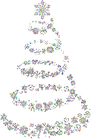 Snow Flake Christmas Tree - Free animated GIF