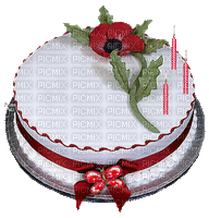 Birthday Cake w/Candles - Free animated GIF