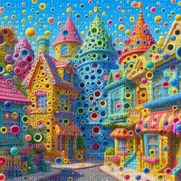 Colorful Trypophobia Town - png gratuito
