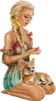 Woman. Dog. Summer. Leila - PNG gratuit