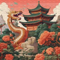 asian oriental landscape background - 無料png