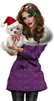 Kaz_Creations Colour Girls Christmas Noel Dog Pup - ingyenes png