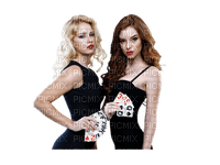 woman playing cards bp - png ฟรี