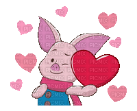 Piglet Love You - GIF animé gratuit