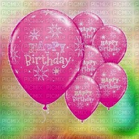 image encre color happy birthday balloons edited by me - ilmainen png
