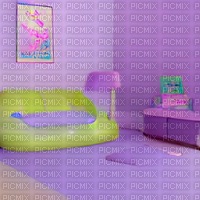 Purple Retro Living Room - PNG gratuit