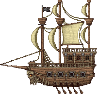 Pirates Boat - GIF animate gratis
