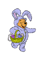 Easter - Winnie The Pooh Bunny - Zdarma animovaný GIF