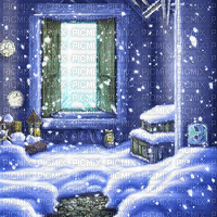 kikkapink animated background winter room - GIF animé gratuit