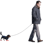 Kaz_Creations Man Homme With Dog Pup - png gratuito