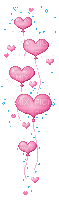 pink heart balloons - GIF animasi gratis