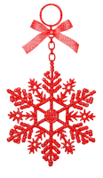 Glitter.Snowflake.Red - Free PNG