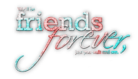 soave text friends forever pink teal - kostenlos png