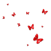 Butterflies Red - PNG gratuit