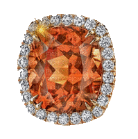 bijou orange jewel-bijou-broche - GIF animado gratis