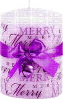 Christmas.Candle.White.Purple - ingyenes png
