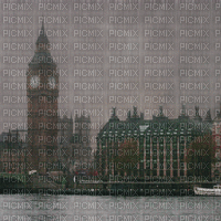 Rain in London - Free animated GIF