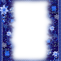 Christmas.Frame.Blue - KittyKatLuv65 - nemokama png