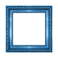 kikkapink deco scrap blue frame ornamental - ücretsiz png