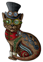 MMarcia steampunk cat gato chat - png gratis