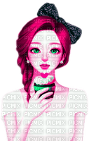 Enakei.Green.Pink.White.Black - By KittyKatLuv65 - 免费PNG