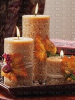 Drei Kerzen, Herbstdeko - Free PNG