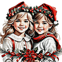 SM3 GIRLS CHRISTMAS DECO RED SANTa - PNG gratuit