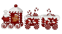 candy cane train - Free PNG