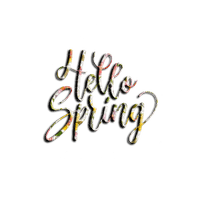 hello spring dolceluna text word - PNG gratuit