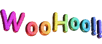 Kaz_Creations Animated Colours Text Logo Woo Hoo!! - Zdarma animovaný GIF