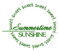 Sweet Summertime Sunshine.Text.Green - PNG gratuit