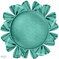 turquoise-circle with bow-deco-minou52 - png ฟรี