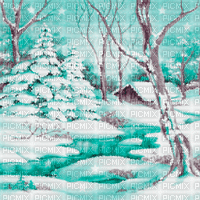 Y.A.M._Winter background blue - 免费动画 GIF