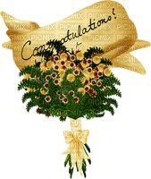 Kaz_Creations Deco Flower Bouquet Congratulations - Free PNG