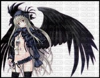 ange noir mangas - PNG gratuit