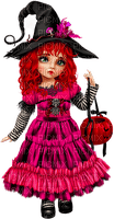 Witch.Black.White.Pink.Red - kostenlos png