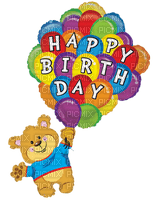 kikkapink deco scrap birthday happy bear - besplatni png