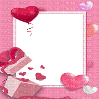dolceluna scrap heart pink hearts frame spring - gratis png