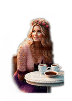 woman coffee - 無料png