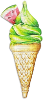 soave deco ice cream summer green pink brown - PNG gratuit